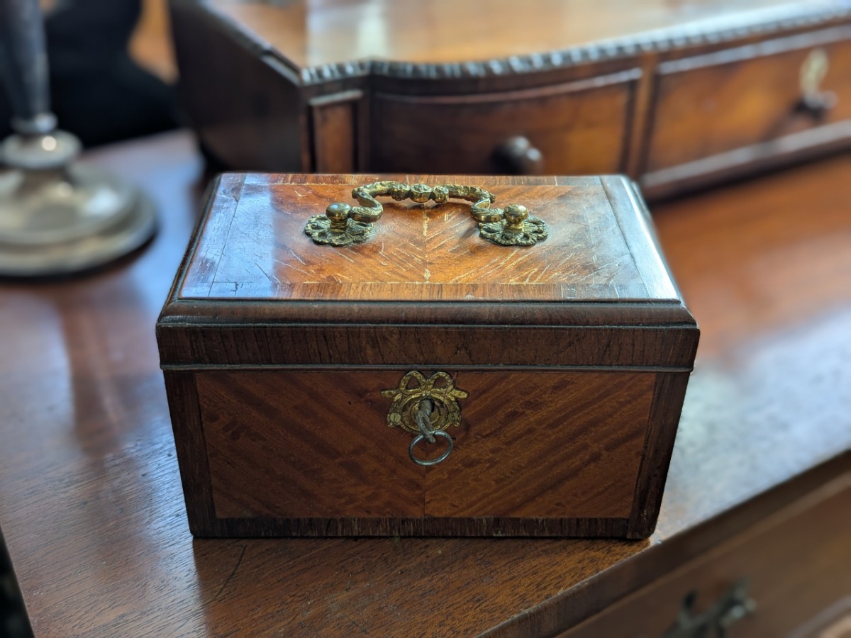 19th Century French Satinwood & Kingwood Banded Box
